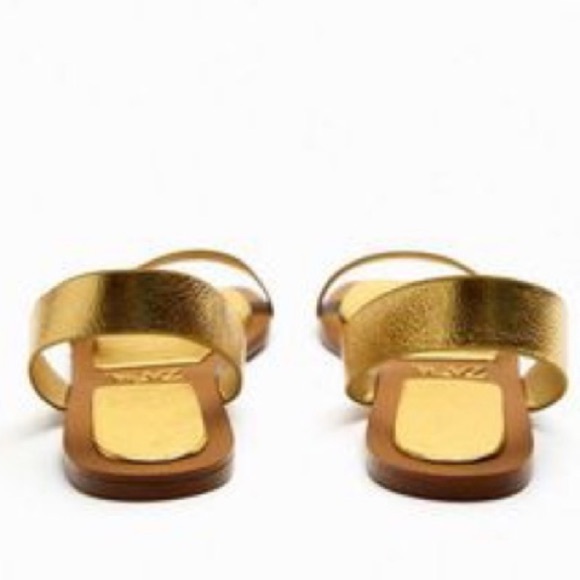 Zara Gold Sandals - Picture 5 of 7